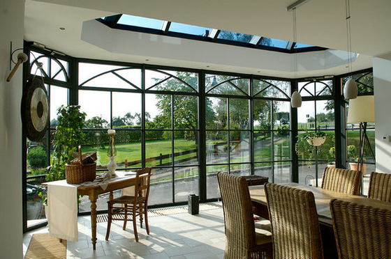 Poederdeklaag Glas Ingesloten Sunroom voor Terrassen en het Certificaat van Woonplaatsce